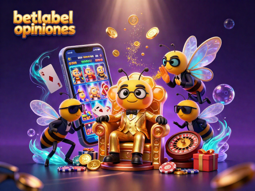 Engaging illustration highlighting betlabel opiniones with a creative and vibrant casino scene.