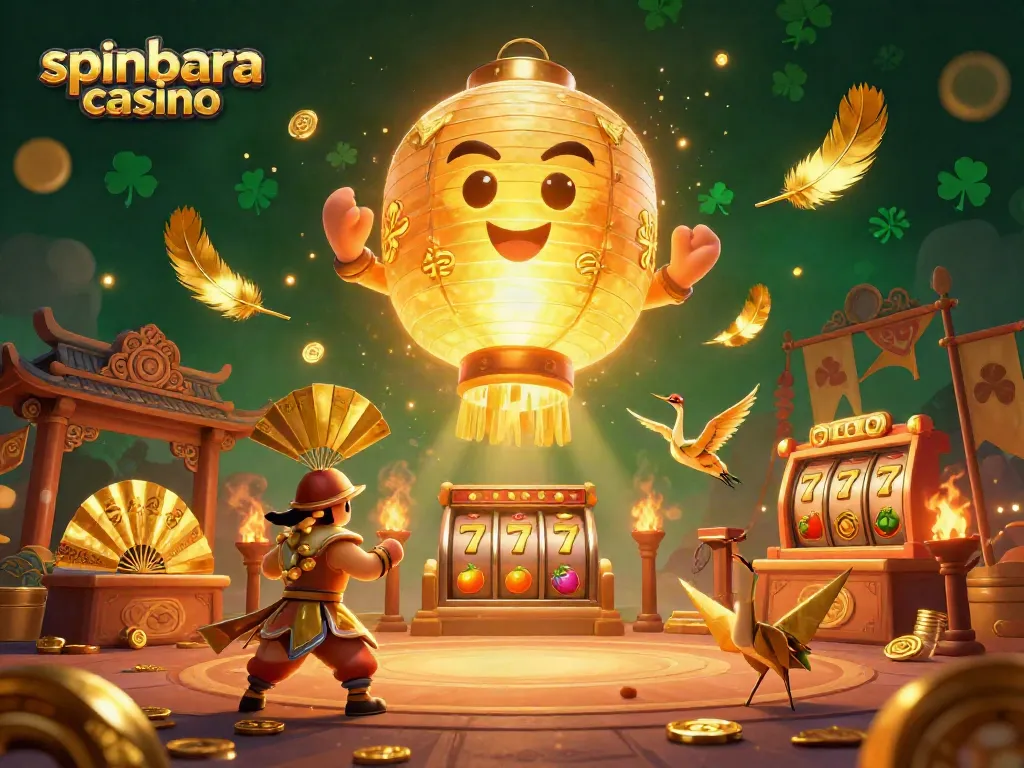Experience the thrill of spinbara casino with 3D characters and vibrant gaming elements.